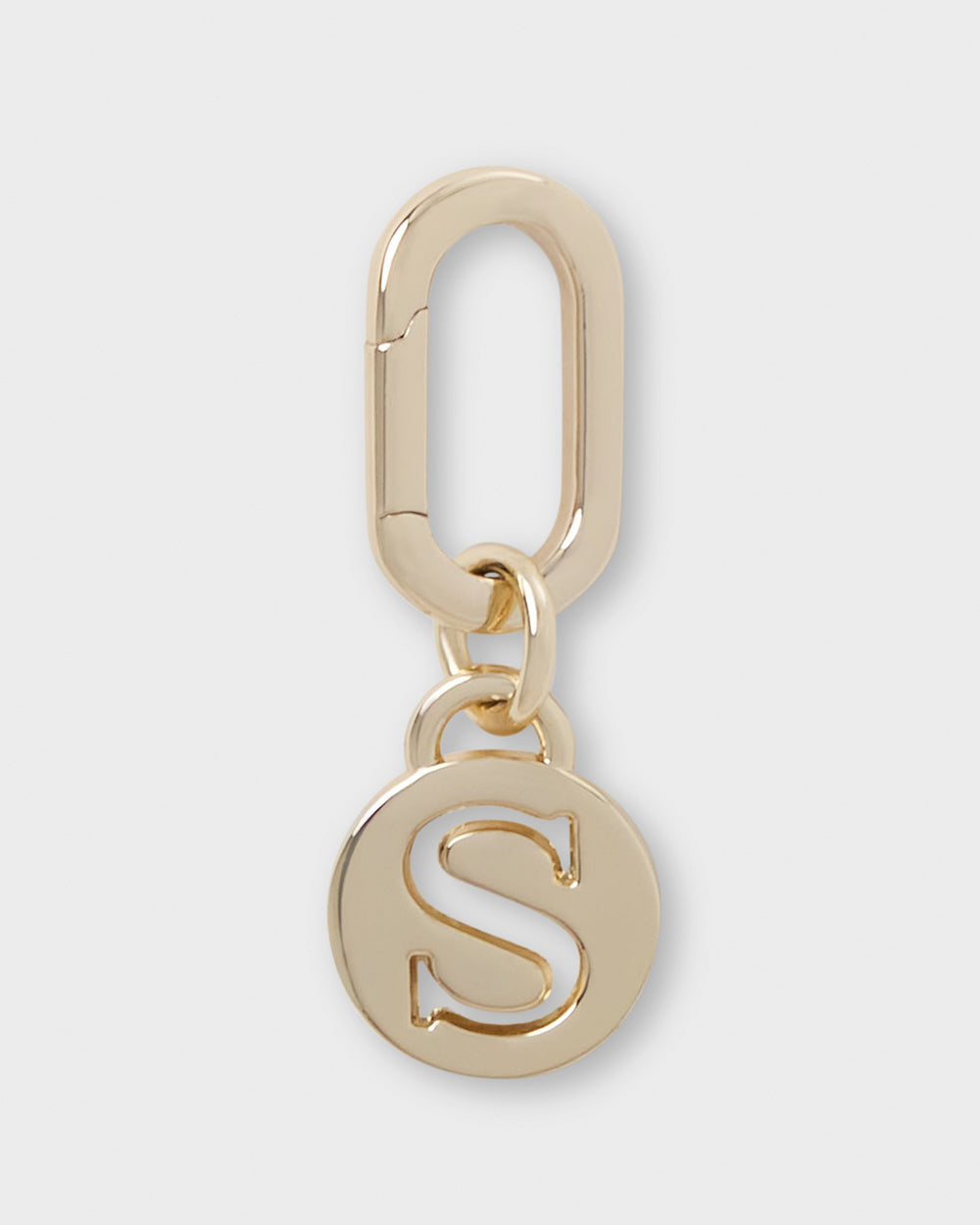 Letter S Charm With Oval Hinge Ring Clip-Accessories-PEROZ Accessories