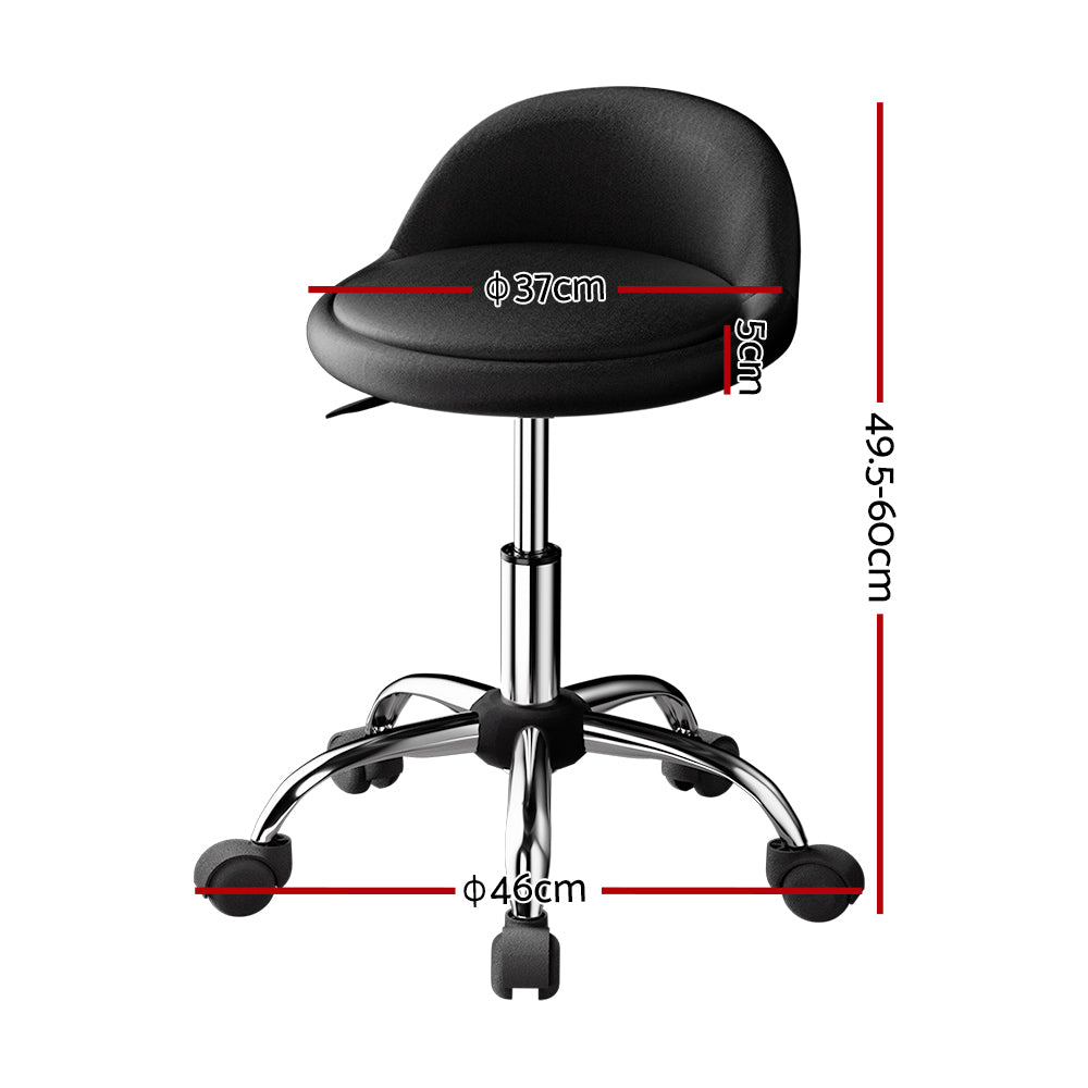 Artiss Salon Stool Swivel Chair Backrest Chairs-Furniture &gt; Bar Stools &amp; Chairs-PEROZ Accessories