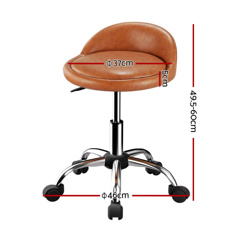 Artiss Salon Stool Swivel Chair Backrest Chairs-Furniture &gt; Bar Stools &amp; Chairs-PEROZ Accessories