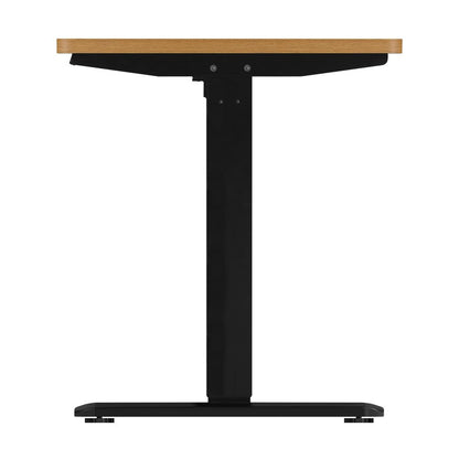 Oikiture Standing Desk Electric Height Adjustable Motorised Sit Stand Desk Rise - Black/Oak - 1200mm x 600mm-Standing Desks-PEROZ Accessories