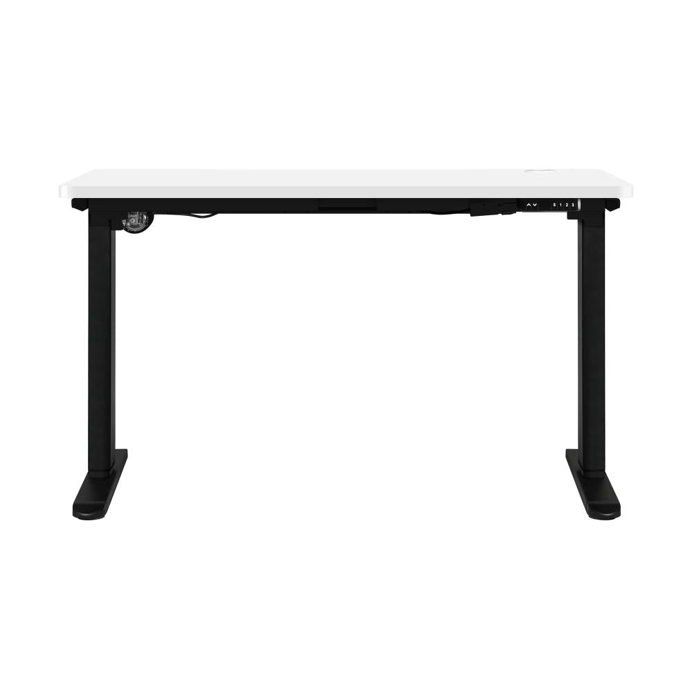 Oikiture Standing Desk Electric Height Adjustable Motorised Sit Stand Desk Rise - Black/White - 1200mm x 600mm-Standing Desks-PEROZ Accessories