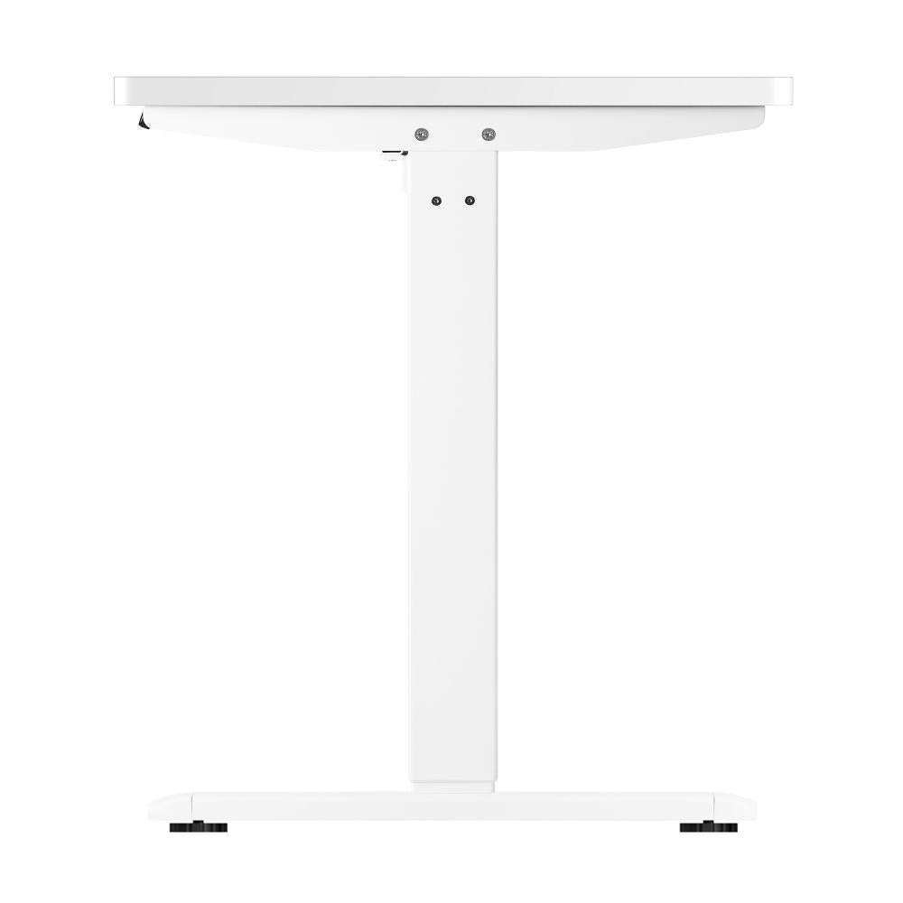 Oikiture Standing Desk Electric Height Adjustable Motorised Sit Stand Desk Rise - White/White - 1400mm x 700mm-Standing Desks-PEROZ Accessories