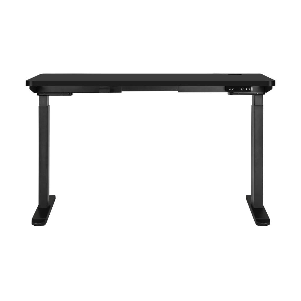 Oikiture Standing Desk Dual Motor Electric Height Adjustable Sit Stand Table - Black/Black - 1200mm x 600mm-Standing Desks-PEROZ Accessories