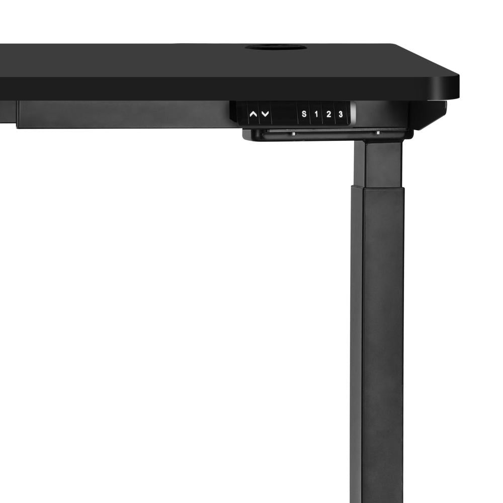 Oikiture Standing Desk Dual Motor Electric Height Adjustable Sit Stand Table - Black/Black - 1200mm x 600mm-Standing Desks-PEROZ Accessories