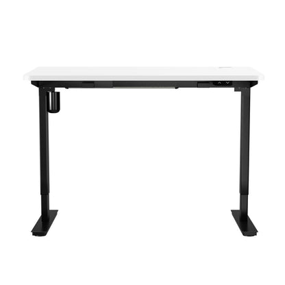 Oikiture Electric Standing Desk Single Motor Height Adjustable Sit Stand Table - Black/White - 1200mm x 600mm-Standing Desks-PEROZ Accessories