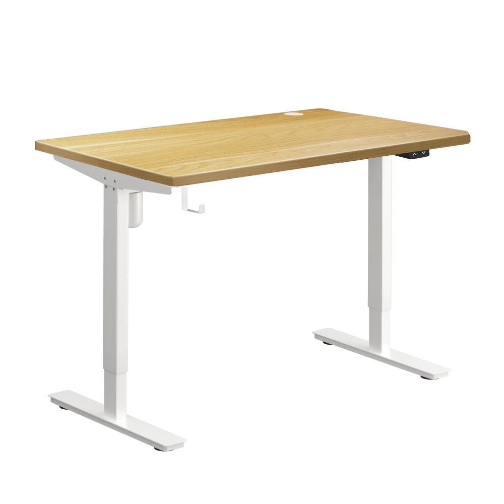 Oikiture Electric Standing Desk Single Motor Height Adjustable Sit Stand Table - 1200mm x 600mm-Standing Desks-PEROZ Accessories