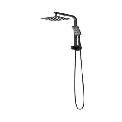 Welba 10&quot; Rain Shower Head Set Square 3-Mode Handheld Shower Gooseneck Black-Shower Heads-PEROZ Accessories