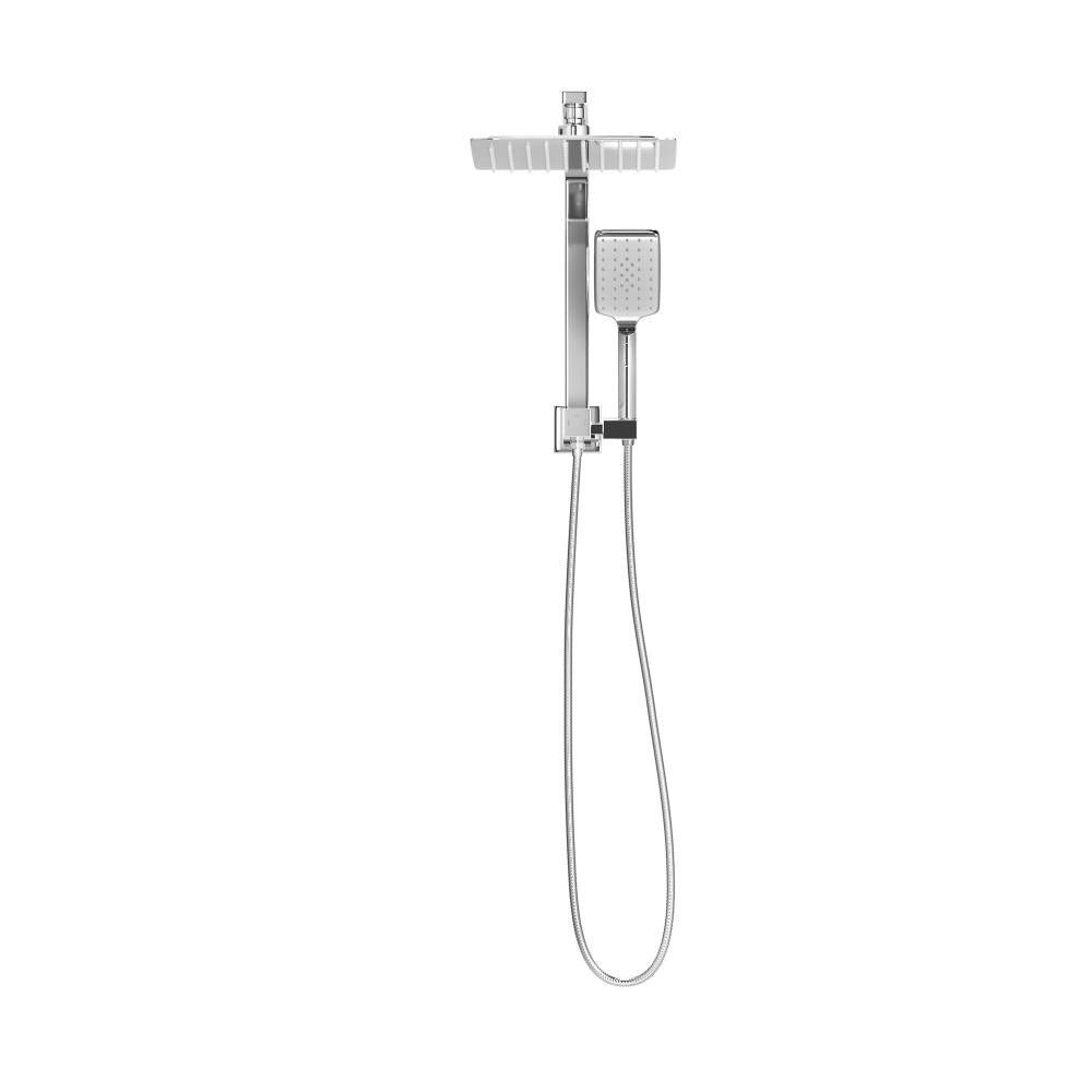 Welba 10&quot; Rain Shower Head Set Square 3-Mode Handheld Shower Gooseneck Chrome-Shower Heads-PEROZ Accessories