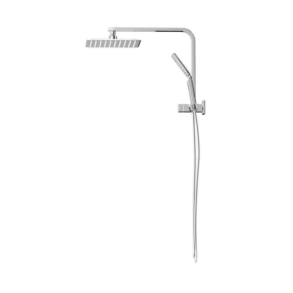 Welba 10&quot; Rain Shower Head Set Square 3-Mode Handheld Shower Gooseneck Chrome-Shower Heads-PEROZ Accessories