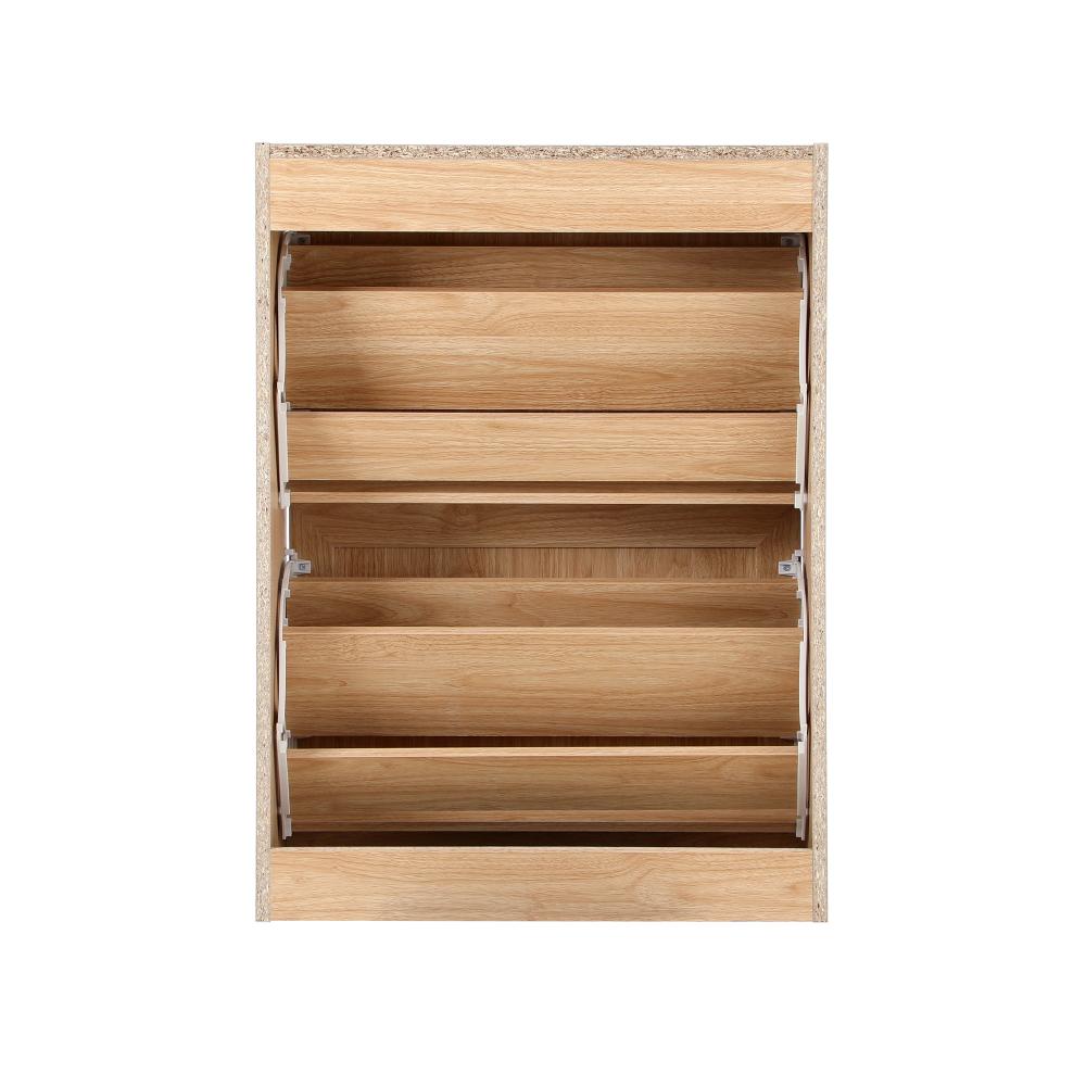 Oikiture Shoe Cabinet Storage 2 Doors Shoes Rack Organiser Rattan Shelf 30 Pairs-Shoe Storage Cabinet-PEROZ Accessories