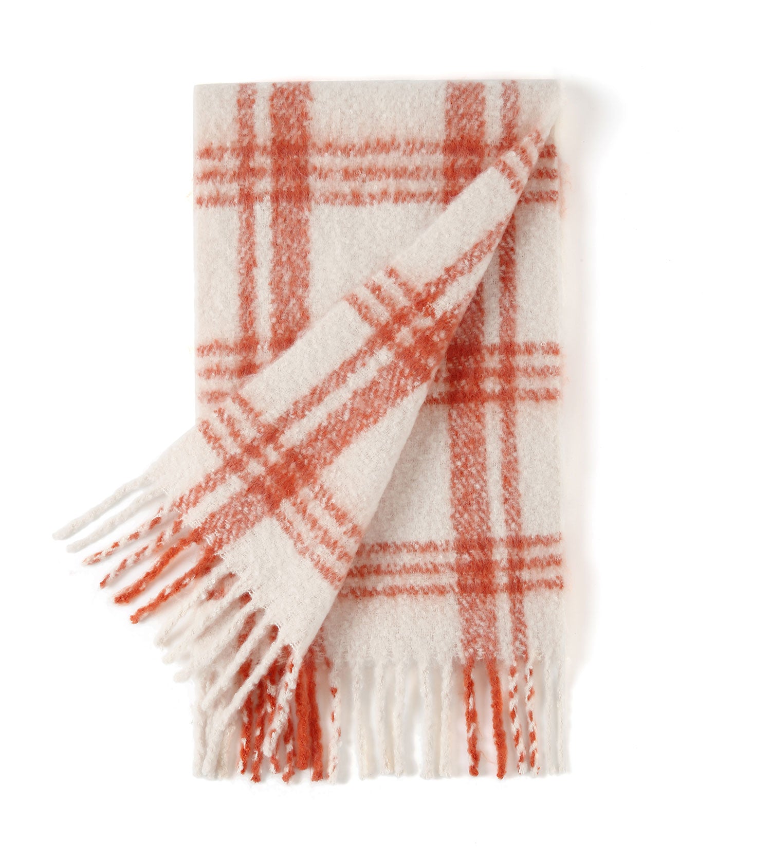 TARRAMARRA Checked Fringed Scarf for Women - TA8071-Scarves-PEROZ Accessories