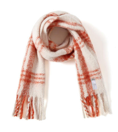 TARRAMARRA Checked Fringed Scarf for Women - TA8071-Scarves-PEROZ Accessories