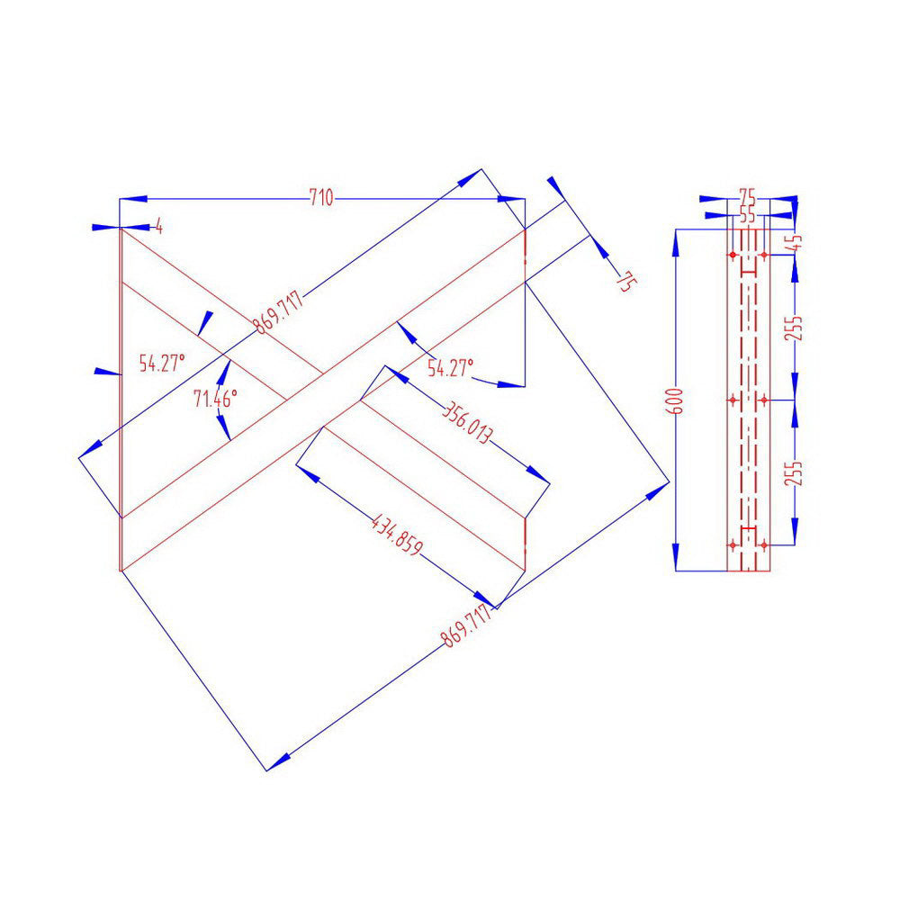 Artiss Metal Table Legs DIY X-shaped 71X60CM Set of 2-Furniture &gt; Dining-PEROZ Accessories