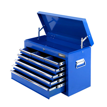 Giantz 9 Drawer Tool Box Cabinet Chest Toolbox Storage Garage Organiser Blue-Tools &gt; Tools Storage &gt; Tool Cabinets-PEROZ Accessories