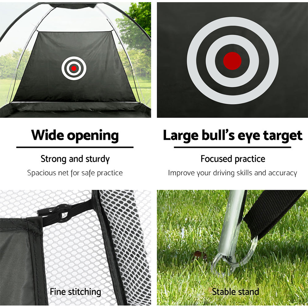 Everfit 3M Golf Practice Net Portable Training Aid Driving Target Tent Black-Sports &amp; Fitness &gt; Golf &gt; Golf Training Aids-PEROZ Accessories