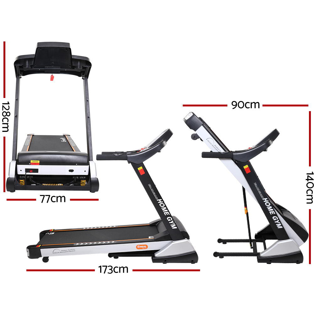 Everfit Treadmill Electric Auto Incline Spring Home Gym Fitness Exercise 480mm-Sports &amp; Fitness &gt; Exercise, Gym &amp; Fitness &gt; Exercise Bikes-PEROZ Accessories