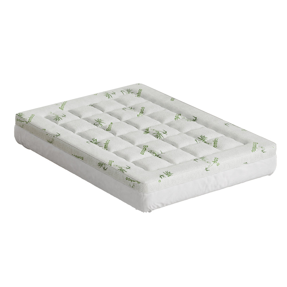 Giselle Bedding Mattress Topper Pillowtop Bamboo 7.5cm Double-Furniture &gt; Mattresses &gt; Mattress Toppers-PEROZ Accessories