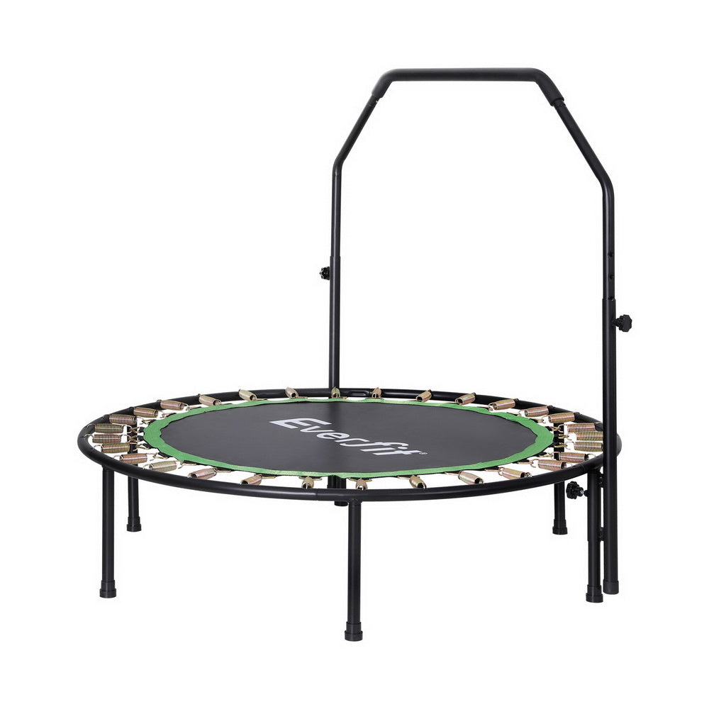 Everfit 48inch Round Fitness Trampoline Rebounder Adjustable Handrail Green-Sports &amp; Fitness &gt; Trampolines &gt; Trampolines &amp; Accessories-PEROZ Accessories