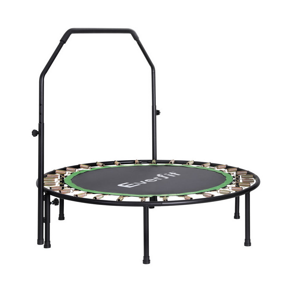 Everfit 48inch Round Fitness Trampoline Rebounder Adjustable Handrail Green-Sports &amp; Fitness &gt; Trampolines &gt; Trampolines &amp; Accessories-PEROZ Accessories