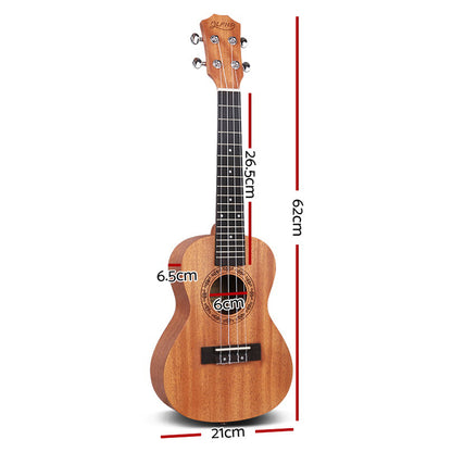 Alpha 23&quot; Ukulele Natural Mahogany Concert Beginner Gift w/ Carry Bag-Audio &amp; Video &gt; Musical Instrument &amp; Accessories-PEROZ Accessories