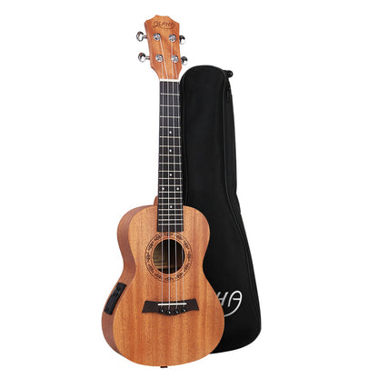 Alpha 26&quot; Ukulele Equaliser Natural Mahogany Tenor Beginner Gift w/ Bag-Audio &amp; Video &gt; Musical Instrument &amp; Accessories-PEROZ Accessories