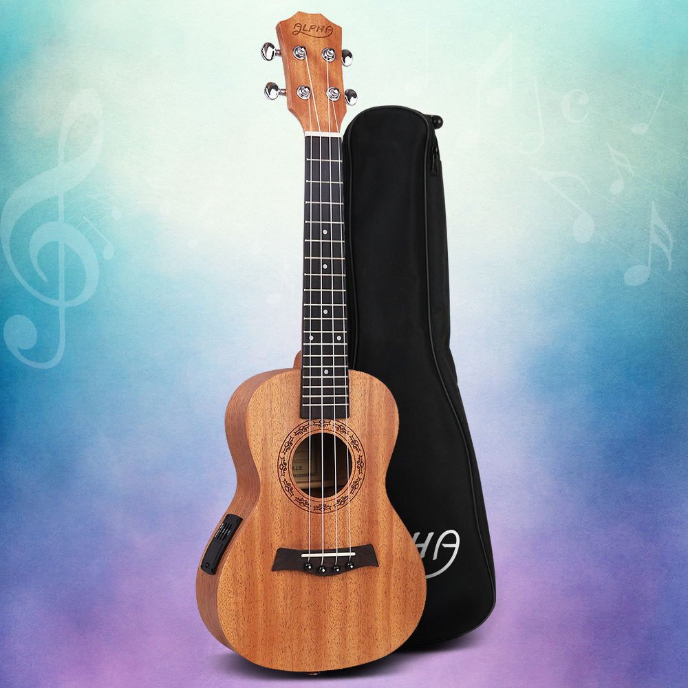 Alpha 26&quot; Ukulele Equaliser Natural Mahogany Tenor Beginner Gift w/ Bag-Audio &amp; Video &gt; Musical Instrument &amp; Accessories-PEROZ Accessories