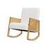 Artiss Armchair Rocking Chair Boucle Rattan White-Armchairs-PEROZ Accessories