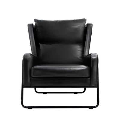 Artiss Armchair Accent Chair PU Leather Wingback Black-Furniture &gt; Bar Stools &amp; Chairs &gt; Arm Chairs &amp; Recliners-PEROZ Accessories