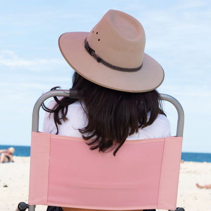 Havana Outdoors Beach Chair 2 Pack Folding Portable Summer Camping Outdoors - Dusty Rose-Furniture &gt; Outdoor &gt; Outdoor Chairs-PEROZ Accessories