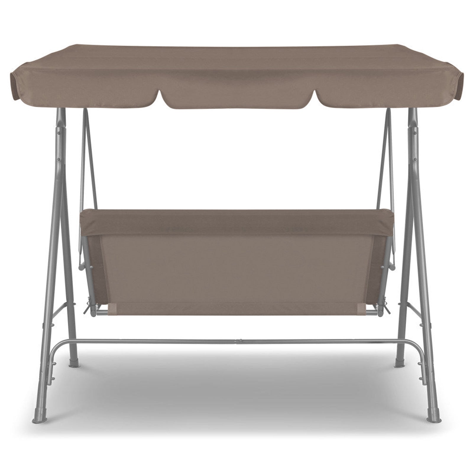 Milano Outdoor Swing Bench Seat Chair Canopy Furniture 3 Seater Garden Hammock - Coffee-Furniture &gt; Outdoor &gt; Outdoor Chairs-PEROZ Accessories