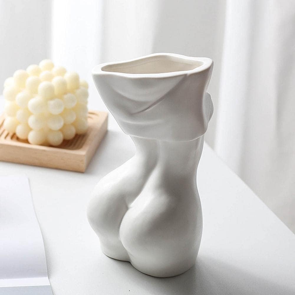 Feminine Body Vase Ceramic Home Decor-Home &amp; Garden &gt; Decor &gt; Vases &amp; Table Decor-PEROZ Accessories