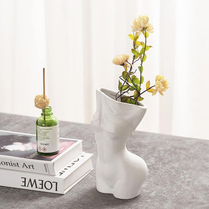 Feminine Body Vase Ceramic Home Decor-Home &amp; Garden &gt; Decor &gt; Vases &amp; Table Decor-PEROZ Accessories