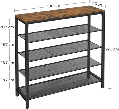 Shoe Rack Storage Organiser 4 Shelves-Furniture &gt; Living Room &gt; Shoe Storage-PEROZ Accessories