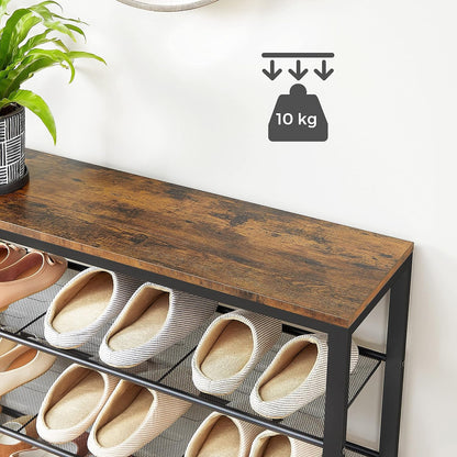 Shoe Rack Storage Organiser 4 Shelves-Furniture &gt; Living Room &gt; Shoe Storage-PEROZ Accessories