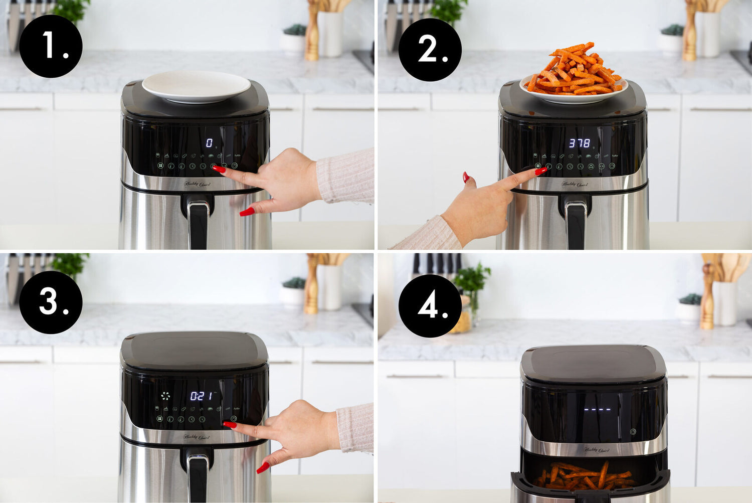 7L Air Fryer Wiz w/ Built-In Scale, 200C, 9 Cooking Programs-Appliances &gt; Kitchen Appliances-PEROZ Accessories