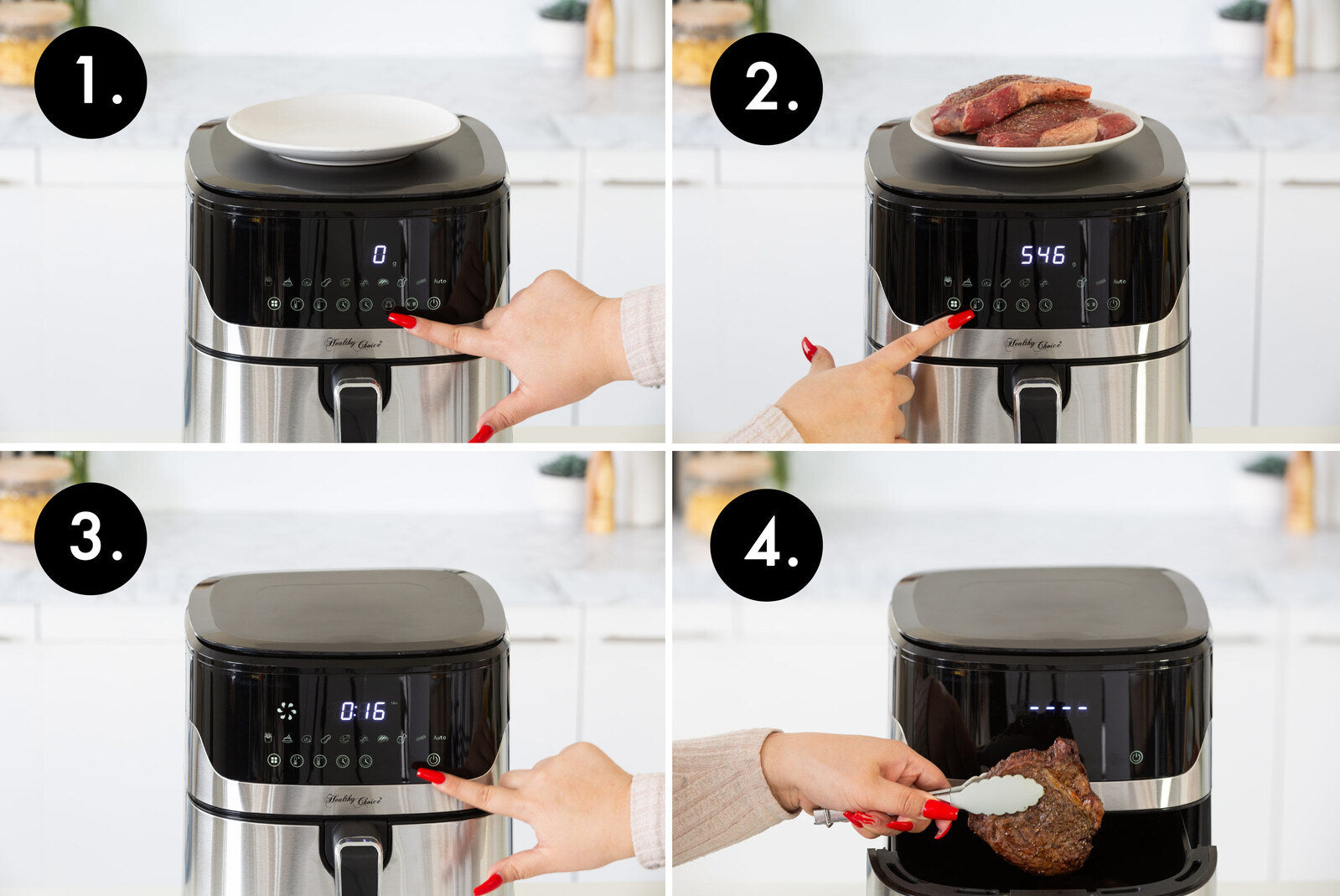 7L Air Fryer Wiz w/ Built-In Scale, 200C, 9 Cooking Programs-Appliances &gt; Kitchen Appliances-PEROZ Accessories