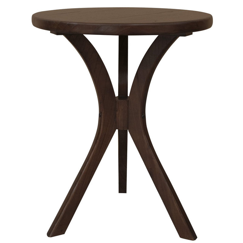 Gatsby Round Side Table - Small (Walnut)-Furniture &gt; Living Room &gt; Side Tables-PEROZ Accessories