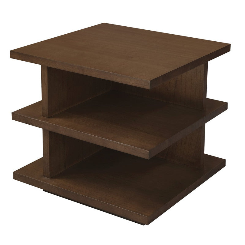 Hudson Oversized Square Side Table (Walnut)-Furniture &gt; Living Room &gt; Side Tables-PEROZ Accessories