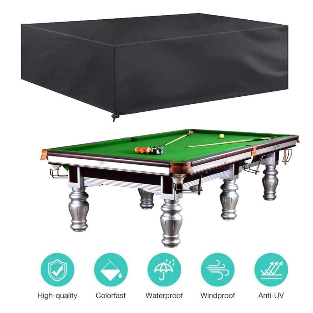 9FT Outdoor Pool Snooker Billiard Table Cover Polyester Waterproof Dust Cap-Furniture &gt; Outdoor &gt; Outdoor Furniture Accessories-PEROZ Accessories