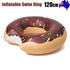 Coffee Inflatable Giant Donut Raft Swim Ring Float Swimming Pool Beach Lounge Pink Coff 120CM-Outdoor Recreation > Camping > Sleeping Bags-PEROZ Accessories