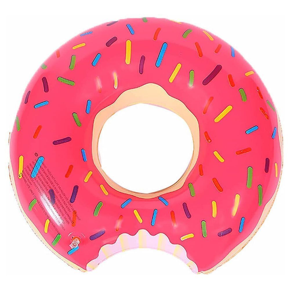 Pink Inflatable Giant Donut Raft Swim Ring Float Swimming Pool Beach Lounge Pink Coff 120CM-Sports &amp; Fitness &gt; Bikes &amp; Accessories &gt; Bicycle Stands &amp; Storage-PEROZ Accessories