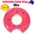 2pcs Pink Inflatable Giant Donut Raft Swim Ring Float Swimming Pool Beach Lounge Pink Coff 90CM-Baby & Kids > Ride On Cars, Go-karts & Bikes > Ride On Cars-PEROZ Accessories