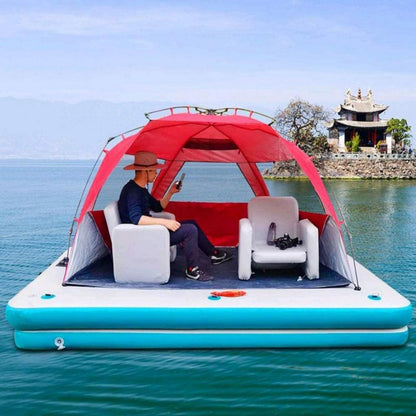 Inflatable Floating Fishing Dock Platform For Adults And Children - Plus Version-Home &amp; Garden &gt; Pool &amp; Accessories &gt; Pool Toys &amp; Inflatables-PEROZ Accessories