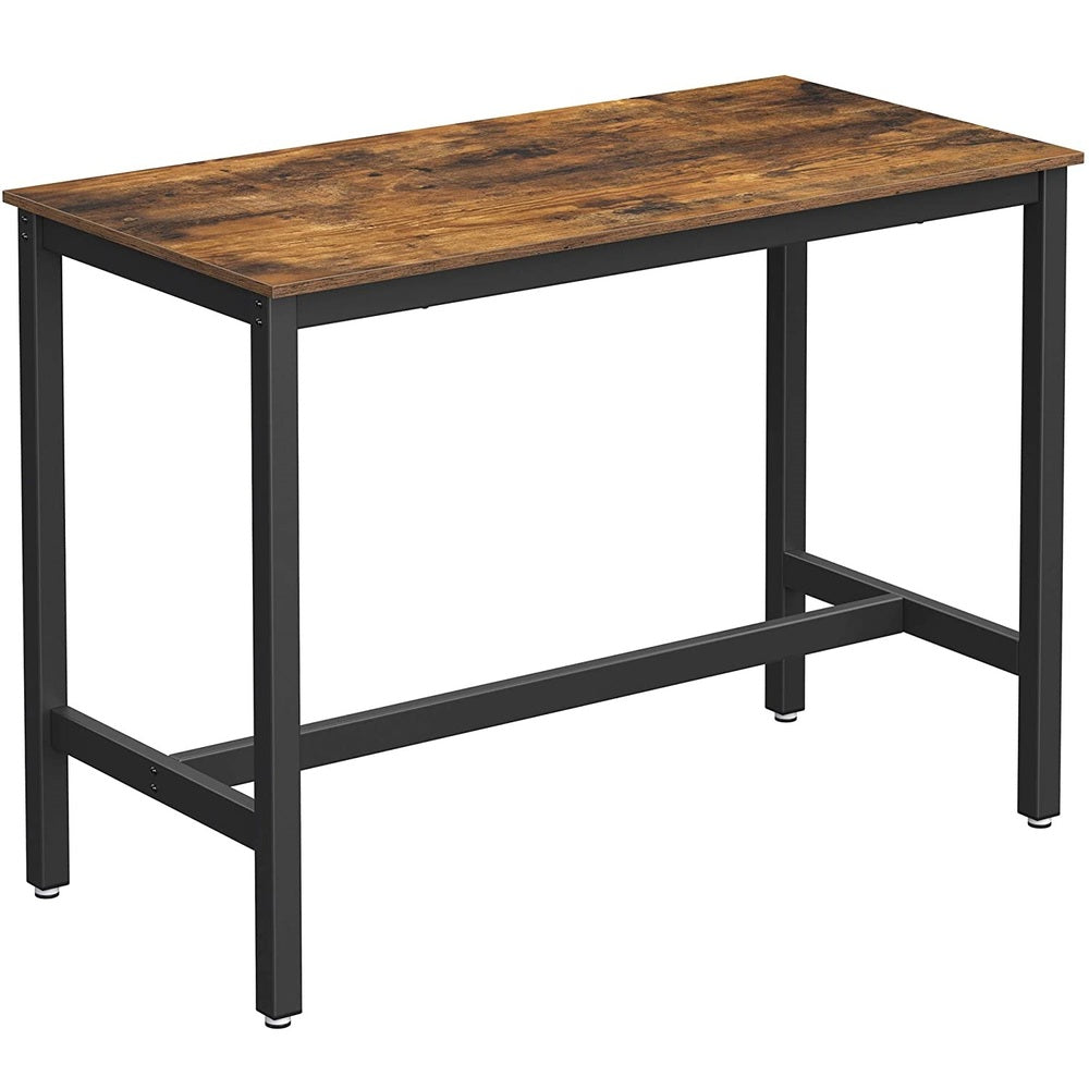 VASAGLE Bar Table Industrial Kitchen Table Dining Table With Solid Metal Frame for Cocktails Bar Party Cellar Restaurant Living Room Wood Look-Furniture &gt; Bar Stools &amp; Chairs &gt; Table &amp; Bar Stools-PEROZ Accessories