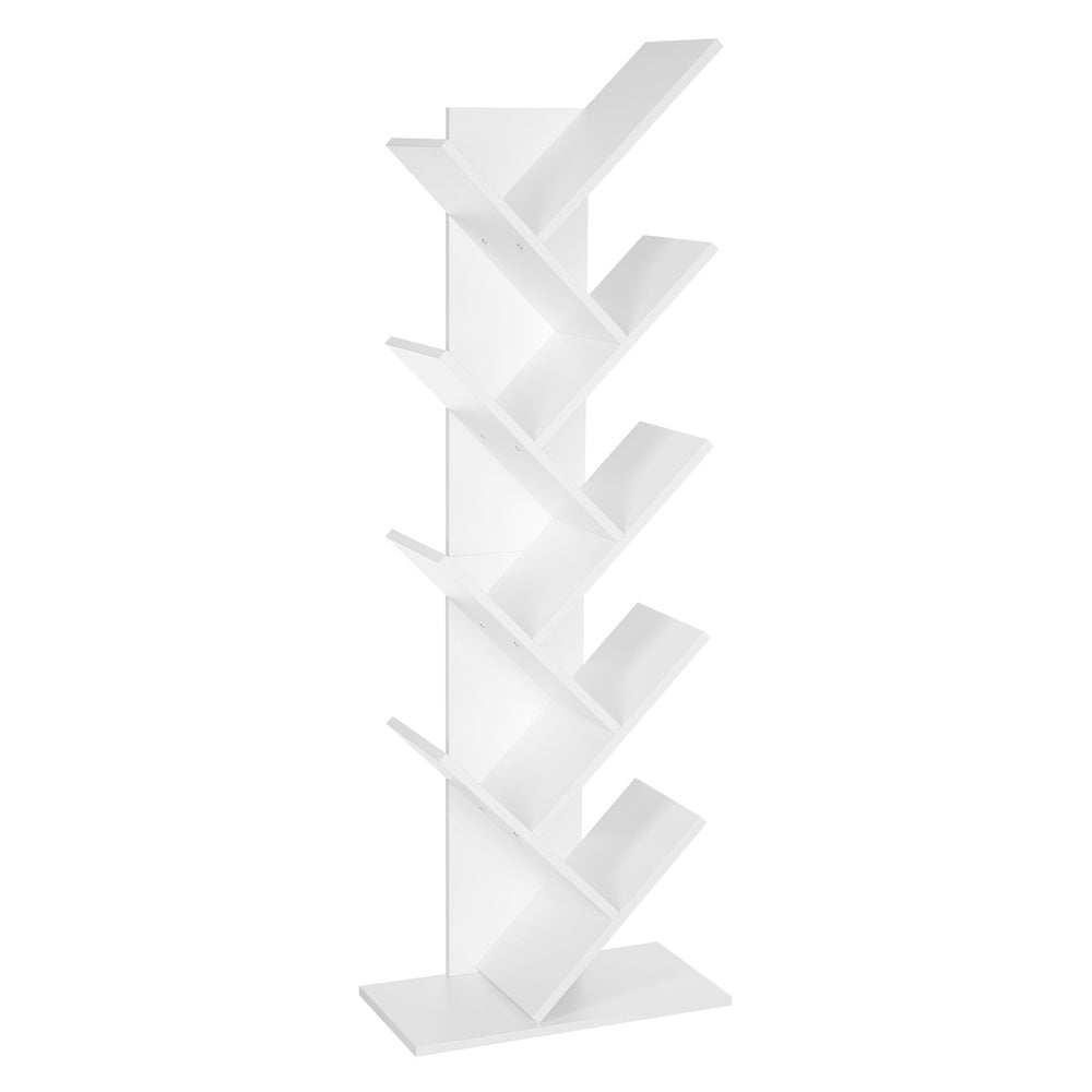 VASAGLE Tree Bookshelf 8 Tier White-Furniture &gt; Living Room &gt; Bookcases &amp; Shelves-PEROZ Accessories