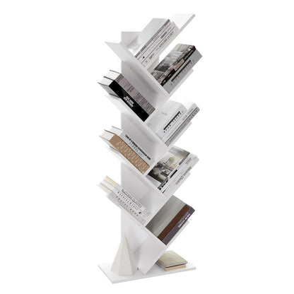 VASAGLE Tree Bookshelf 8 Tier White-Furniture &gt; Living Room &gt; Bookcases &amp; Shelves-PEROZ Accessories