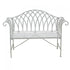 White Lavinia Iron Outdoor Bench-Furniture > Outdoor > Outdoor Benches-PEROZ Accessories