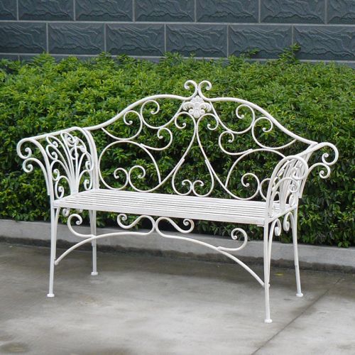 Katerina Bench Ant. White-Furniture &gt; Outdoor &gt; Outdoor Benches-PEROZ Accessories