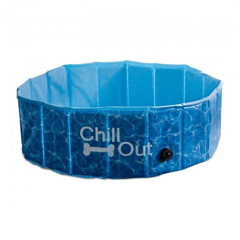 S Dog Swimming Pool - Chill Out Plastic Pet Puppy Bath Splash Fun All For Paws-Pet Care &gt; Dog Supplies &gt; Dog Collars, Leads &amp; Harnesses-PEROZ Accessories