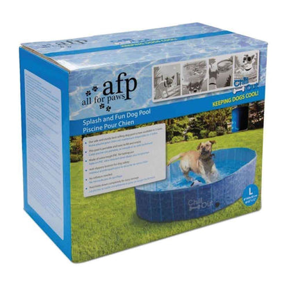 L Dog Swimming Pool Pet Chill Out Plastic Puppy Bath Splash Fun All For Paws-Pet Care &gt; Dog Supplies &gt; Dog Collars, Leads &amp; Harnesses-PEROZ Accessories